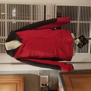 L.L Bean Woman's Gortex Winter Waterproof Coat, Red/Black, Size M, With Tags.